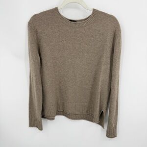 Jenni Kayne Everyday Sweater Wool Cashmere Blend Crewneck Size XS dark beige